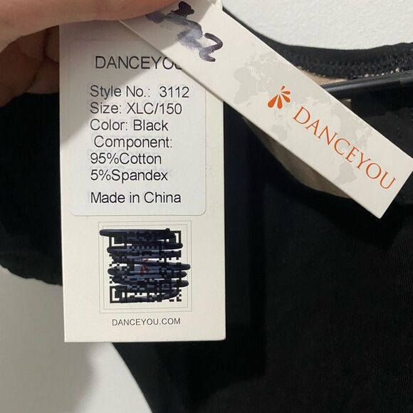 Black Bodysuit with Cap Sleeves and Scoop Neckline - Picture 3 of 4